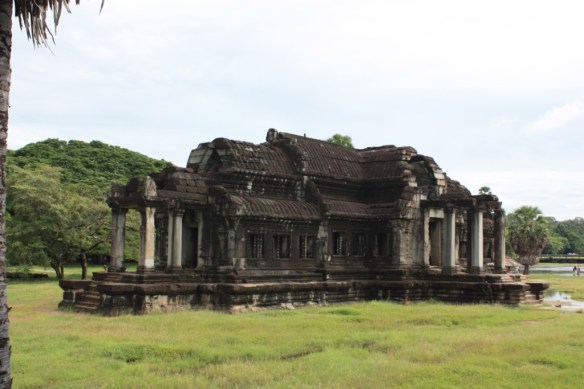 These are symmetrically located to either side of the main walk. 