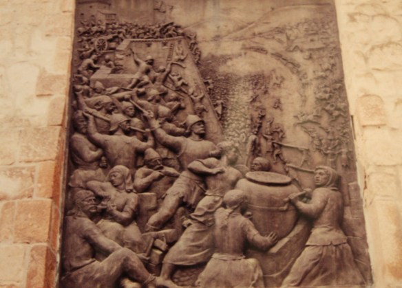Bas relief of Siege of Eger