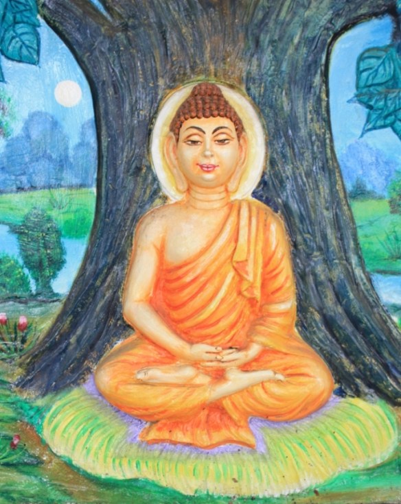 Taken September 24, 2013 at the Mahabodhi Society Temple in Bangalore