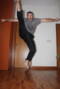 In my mind this looked completely different. I didn't have my arms out to the side like I was on a cross and my heel standing leg heel was still up near my buttock. 