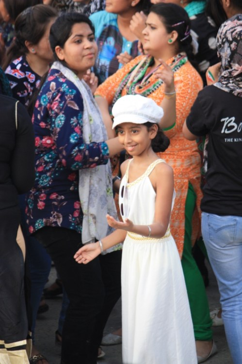 The universal gesture for "Come on, get up and dance, already!"