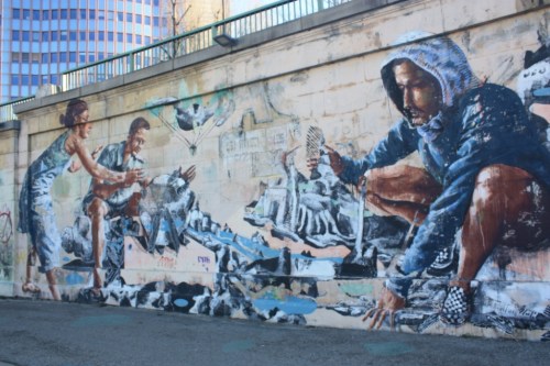 Austrian mural with an Indian flavor