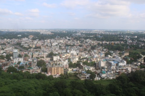 Gwalior city from the Gopachal Hill.