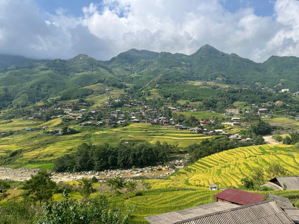 Muong Valley, near Sa Pa, in Northern Vietnam. rice terraces.