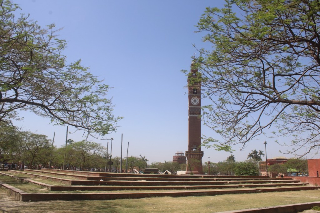 Clock tower, Ghanta Ghar, in Lucknow, Madhya Pradesh, India.