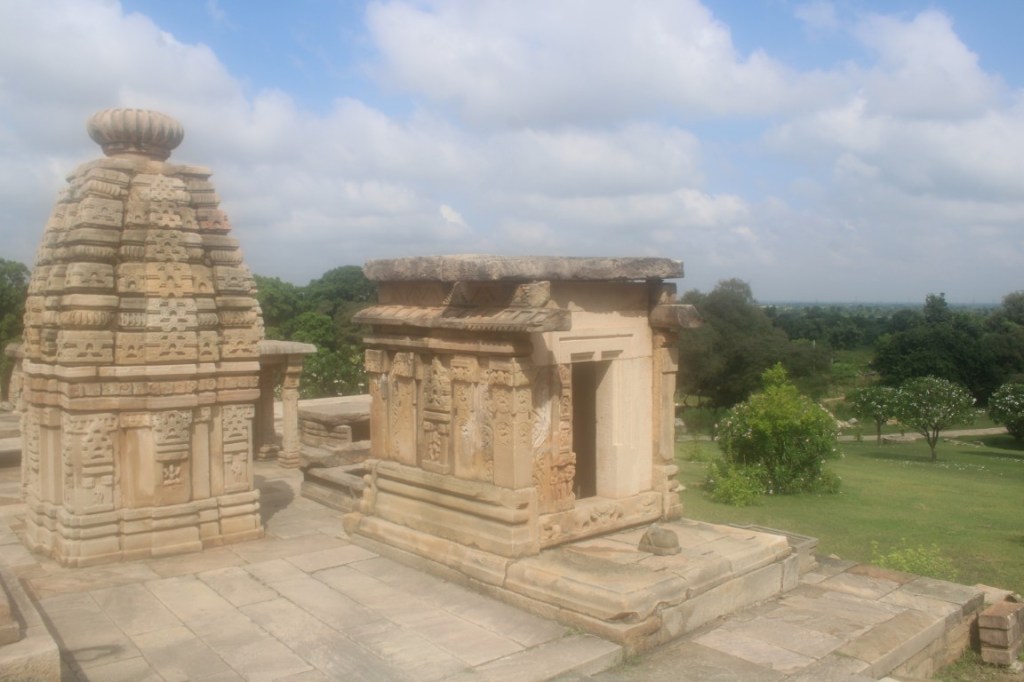 Photograph of a couple of shrines in the Bateshwar Temple Group of Morena, north of Gwalior, India.