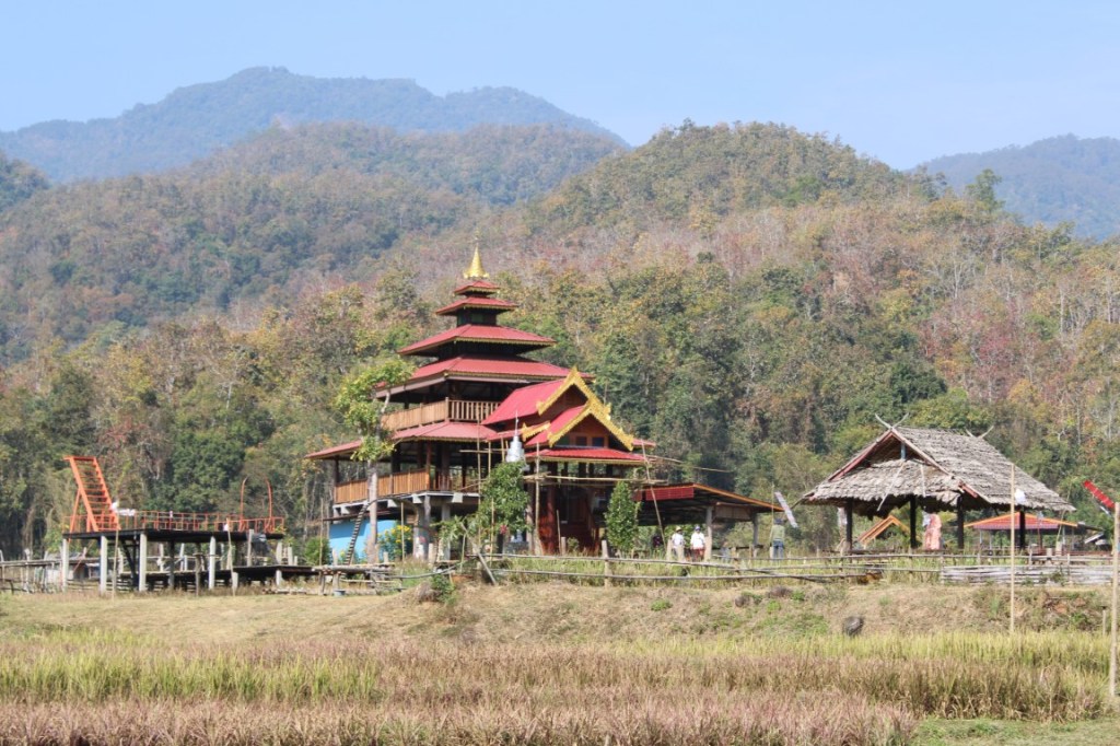 Photograph taken from the Bamboo Bridge outside of Pai, Thailand.