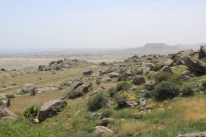 Photograph taken in the Gobustan National Park outside Baku, Azerbaiian.