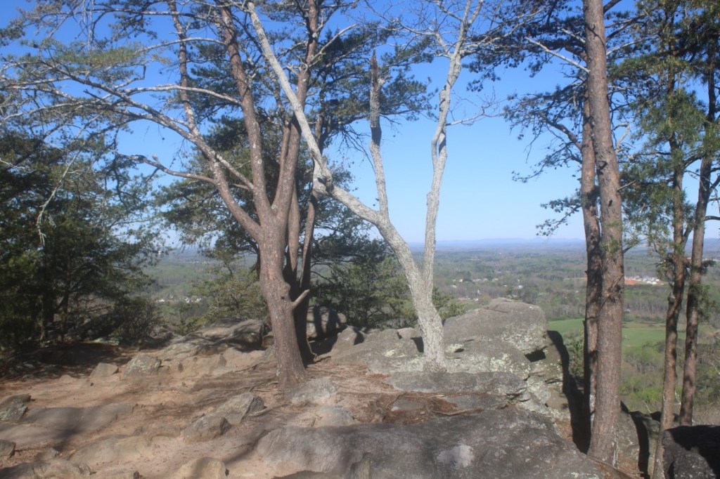 Photograph of Indian Seats at Sawnee Mountain near Cumming, Georgia.