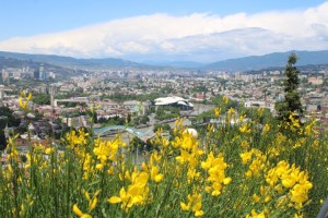 Photograph taken near the Tabor Monastery of the Transfiguration in Tbilisi, Georgia.