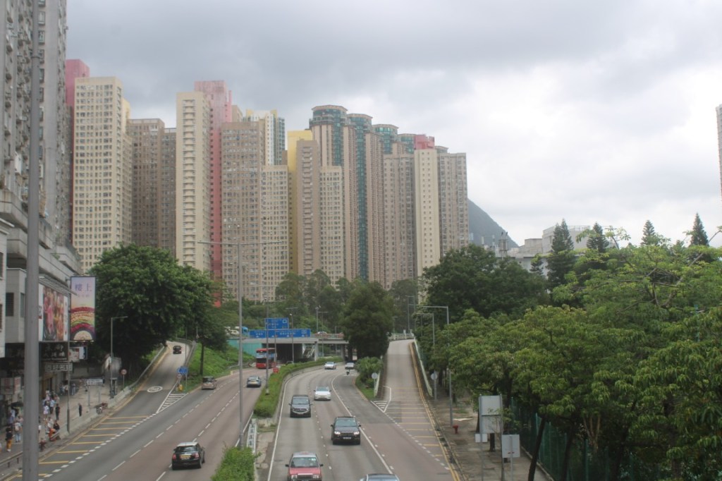 Photograph of Lung Cheung Road in Kowloon. 
