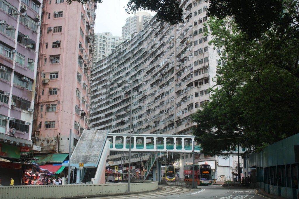 Photograph of the Oceanic Building in the Quarry Bay neighborhood of Hong Kong.