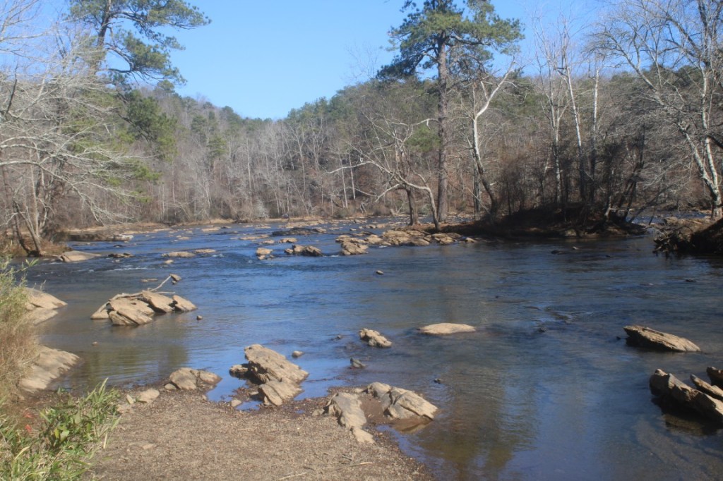 Photograph of the Chattahoochee River taken in Paces Mill Park.