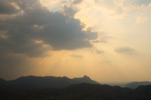 Photograph of late afternoon from Gudibande Fort near Chikkaballapur, Karnataka, India. 