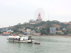 Photograph of an amusement park near Bai Tu Long Bay in Vietnam.