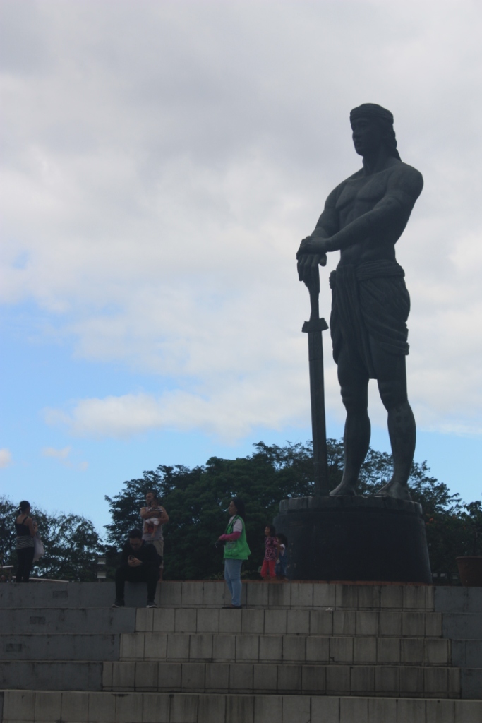 Photograph of the Statue of the Sentinel of Freedom, aka. Lapu-Lapu, in Rizal Park of Manila, Philippines.