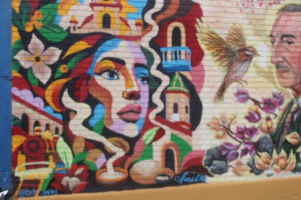 A mural on a wall in Zipaquira, Colombia.