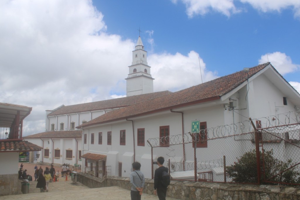 Photograph of the backside of the Monserrate Basilica in Colombia.