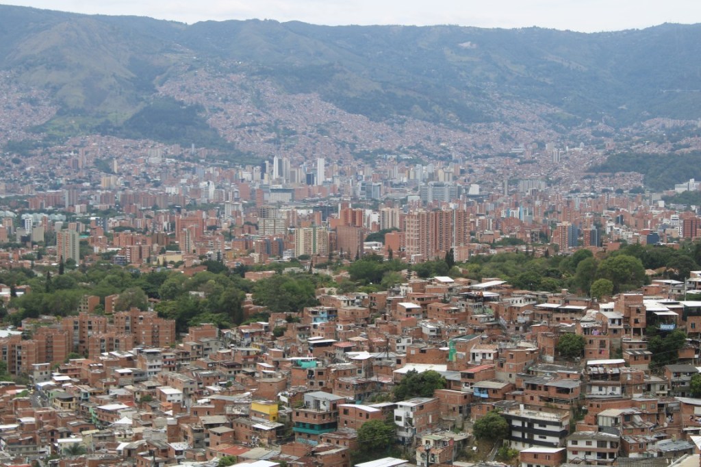 Photograph of Medellin stretching across the valley.
